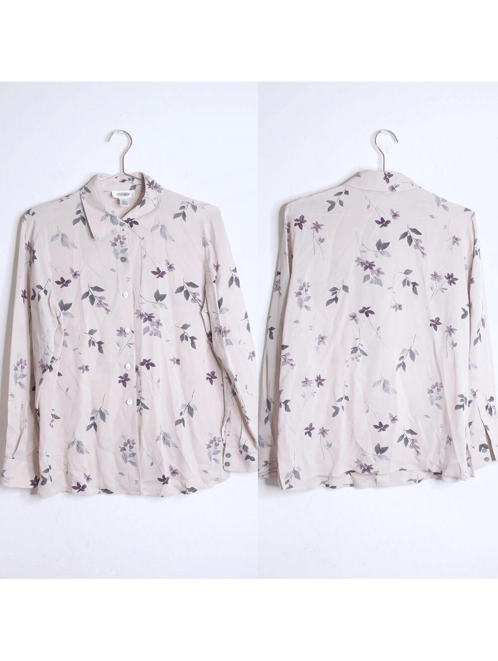 Talbots Blush Floral Silk Blouse - 8P